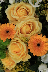 Yellow wedding roses