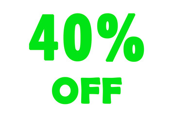 discount banner in green color