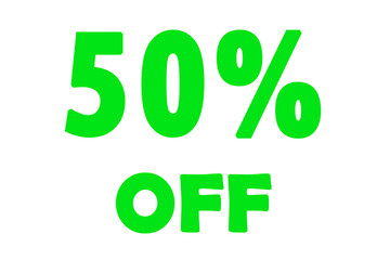 discount banner in green color
