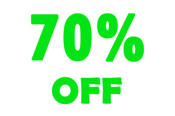 discount banner in green color