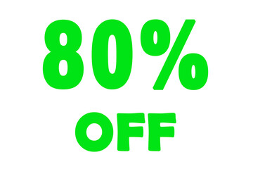discount banner in green color