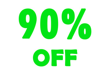 discount banner in green color