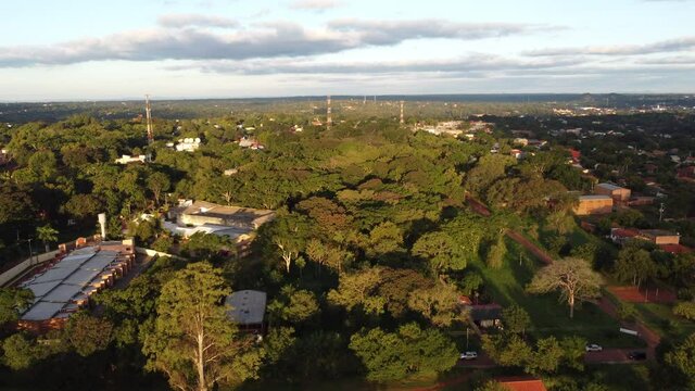 Green park from bird eye view