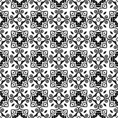 
Vector geometric pattern. Repeating elements stylish background abstract ornament for wallpapers and backgrounds. Black and white colors.