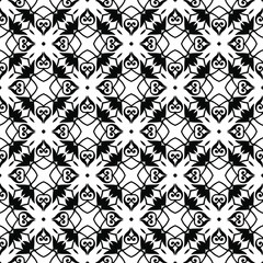 
Vector geometric pattern. Repeating elements stylish background abstract ornament for wallpapers and backgrounds. Black and white colors.