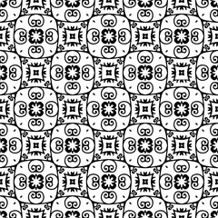 
Vector geometric pattern. Repeating elements stylish background abstract ornament for wallpapers and backgrounds. Black and white colors.