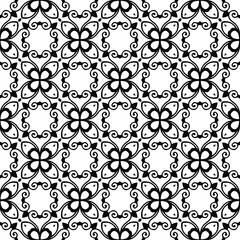 
Vector geometric pattern. Repeating elements stylish background abstract ornament for wallpapers and backgrounds. Black and white colors.