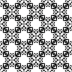 Fototapeta na wymiar Vector geometric pattern. Repeating elements stylish background abstract ornament for wallpapers and backgrounds. Black and white colors.