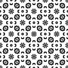
Vector geometric pattern. Repeating elements stylish background abstract ornament for wallpapers and backgrounds. Black and white colors.