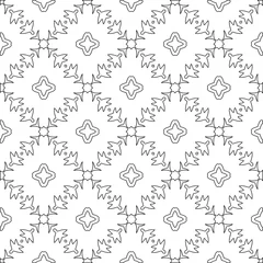 Foto op Plexiglas  floral pattern background.Geometric ornament for wallpapers and backgrounds. Black and white pattern.  © t2k4