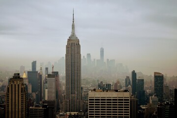 Fototapeta na wymiar Foggy New York, United States of America