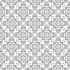  floral pattern background.Geometric ornament for wallpapers and backgrounds. Black and white pattern. 