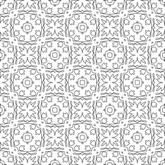  floral pattern background.Geometric ornament for wallpapers and backgrounds. Black and white pattern. 