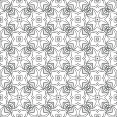  floral pattern background.Geometric ornament for wallpapers and backgrounds. Black and white pattern. 