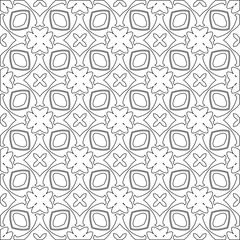  floral pattern background.Geometric ornament for wallpapers and backgrounds. Black and white pattern. 
