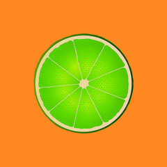 Lime. Vector illustration.