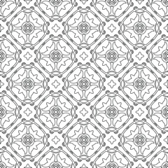  floral pattern background.Geometric ornament for wallpapers and backgrounds. Black and white pattern. 