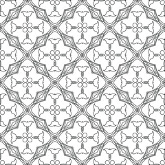  floral pattern background.Geometric ornament for wallpapers and backgrounds. Black and white pattern. 