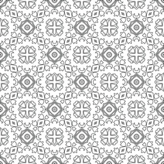  floral pattern background.Geometric ornament for wallpapers and backgrounds. Black and white pattern. 
