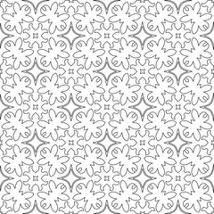  floral pattern background.Geometric ornament for wallpapers and backgrounds. Black and white pattern. 