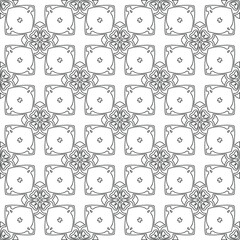  floral pattern background.Geometric ornament for wallpapers and backgrounds. Black and white pattern. 