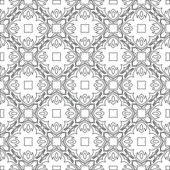  floral pattern background.Geometric ornament for wallpapers and backgrounds. Black and white pattern. 