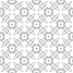  floral pattern background.Geometric ornament for wallpapers and backgrounds. Black and white pattern. 