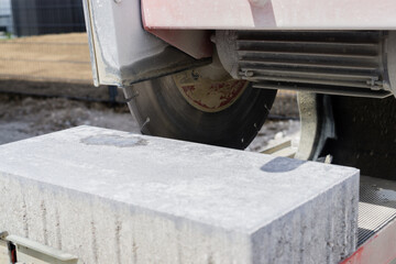 Pflastersteine Sägen - Tischsäge Nassschneider 