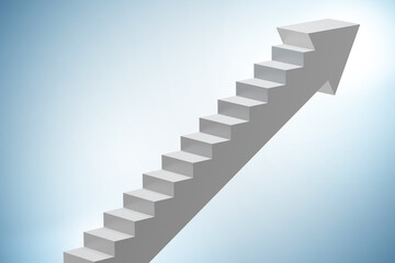 Career ladder business concept with steps