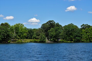 Fototapeta na wymiar View across the lake