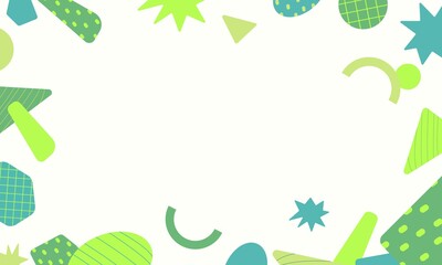 幾何学・アブストラクト・カラフルなフレームデザイン素材