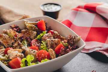 Fresh summer salad bowl 