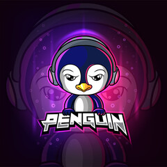The penguin mascot esport logo design
