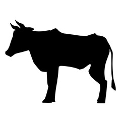 雄牛のシルエット