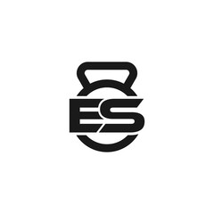 Gym fitness logo designs Letter ES