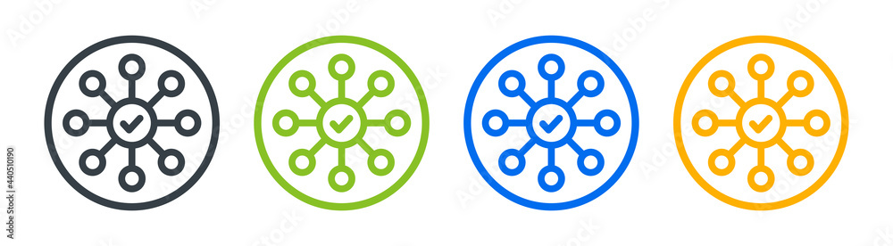 Poster Connection icon. Hub network connection isolated on white background. Vector illustration.