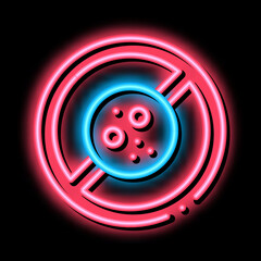dermatitis prohibition neon light sign vector. Glowing bright icon dermatitis prohibition sign. transparent symbol illustration