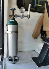 Oxygen tanks installed in emergency vehicles