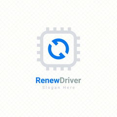 auto renewable driver logo vector graphic design