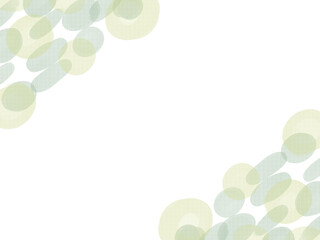 背景素材：水彩風　水玉模様のフレーム