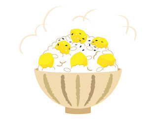 栗ご飯のイラスト