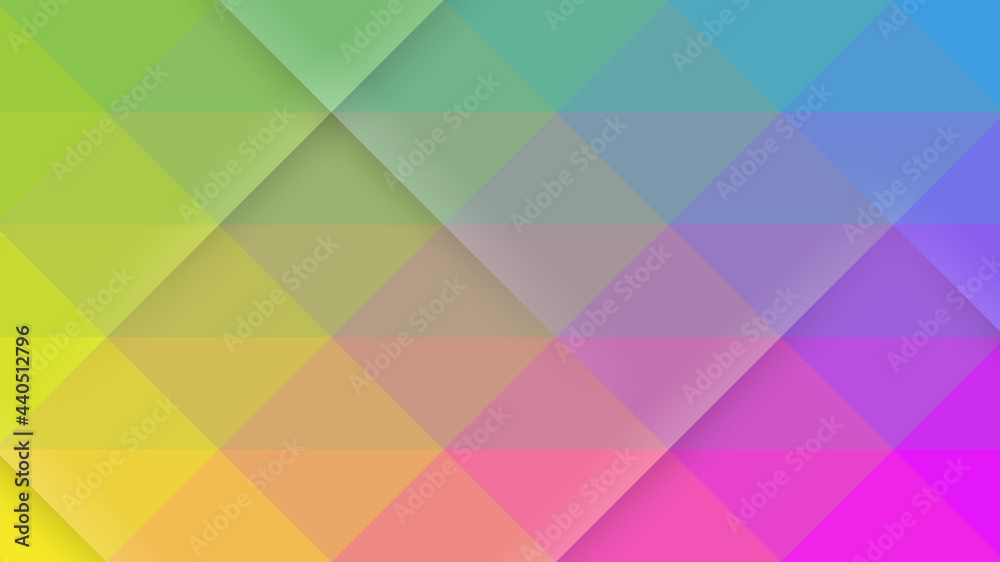 Wall mural abstract modern background with vibrant rainbow color gradient and lowpoly mosaic element