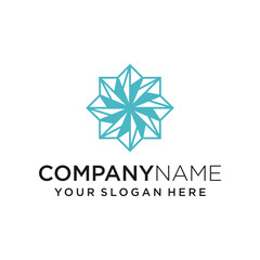 luxury diamond flower logo design