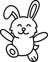 rabbit doodle icon