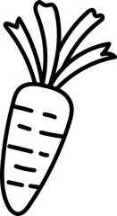 carrot doodle icon