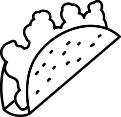 taco doodle icon