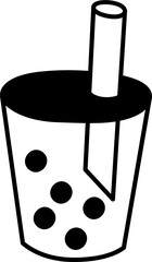 bubble tea doodle icon