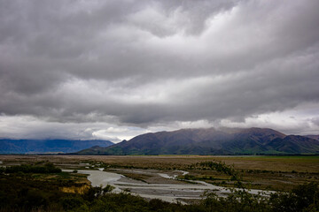 Fototapeta na wymiar The Ahuriri River as seen from the Clay Cliffs