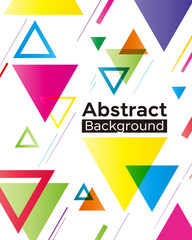 Dynamic abstract colorful gradient geometric background with triangles and lines.