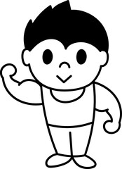 fitness trainer doodle icon